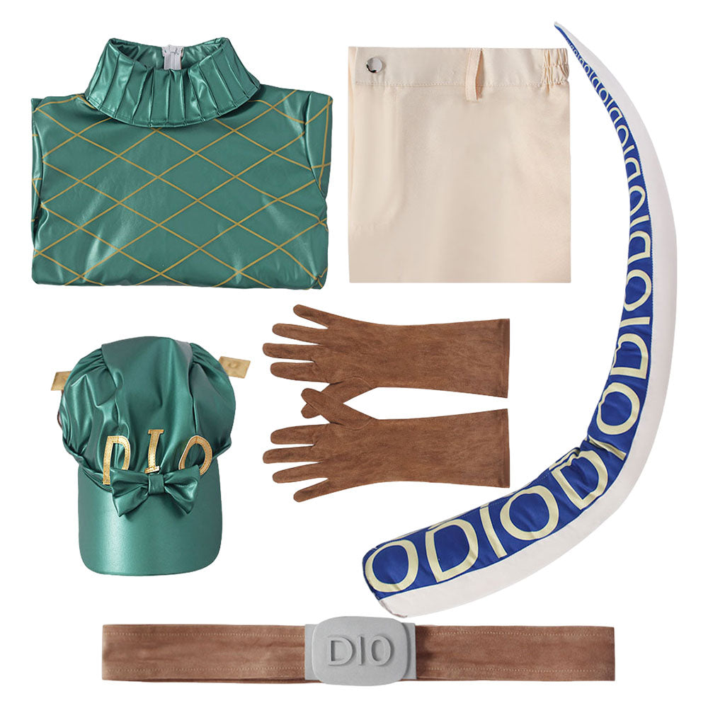 Diego Brando grün Kostüm Set JoJo‘s Bizarre Adventure Diego Cosplay Outfit	