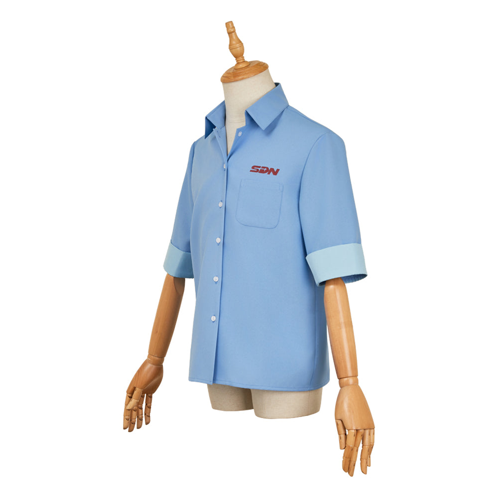 Disbatch Cosplay Dispatch Robert Robertson III blau Shirt Cosplay Kostüm – SKYCOSPLAY.DE