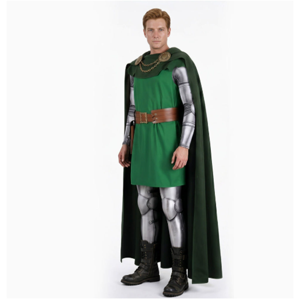 Do​ctor Doom grün Kostüm Set Jumpsuit Avengers: Doomsday Doctor Doom Cosplay Outfit