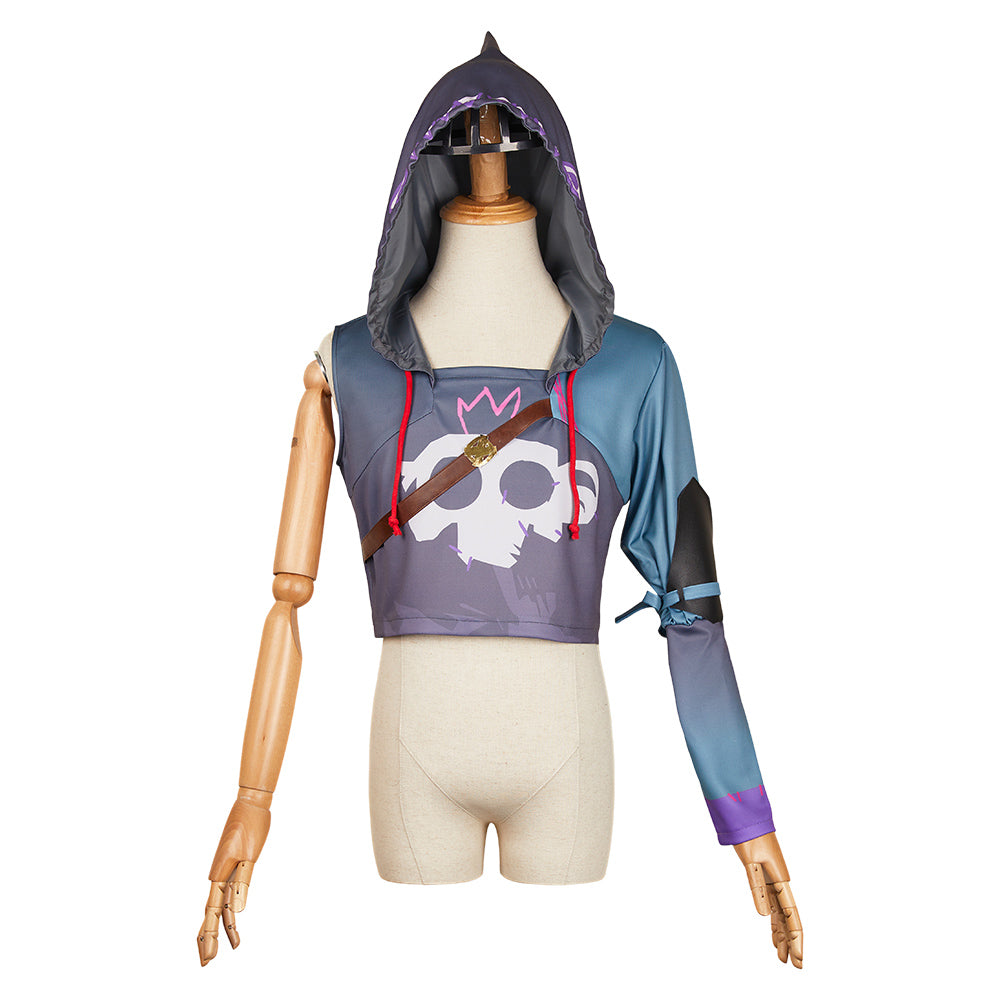 Ekko Shirt mit Kapuze Arcane: League of Legends(2024) Ekko Cosplay Outfits 