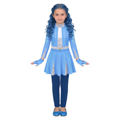 Evie Descendants Kostüm Set Kleid Mädchen Evie Cosplay Outfit