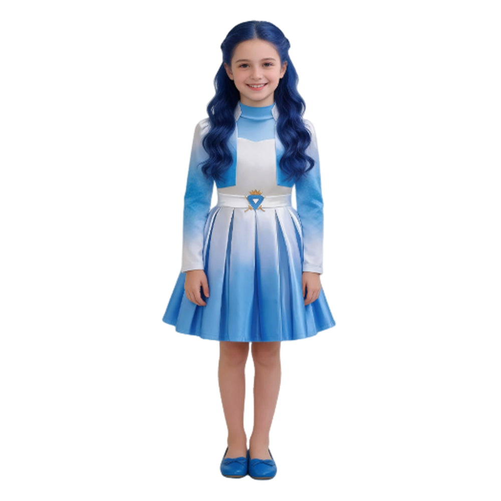 Evie Mädchen Kostüm Set Kleid Descendants Evie Cosplay Outfit