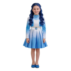 Evie Mädchen Kostüm Set Kleid Descendants Evie Cosplay Outfit