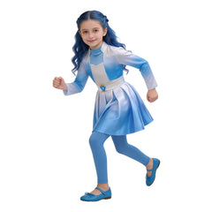 Evie Mädchen Kostüm Set Kleid Descendants Evie Cosplay Outfit