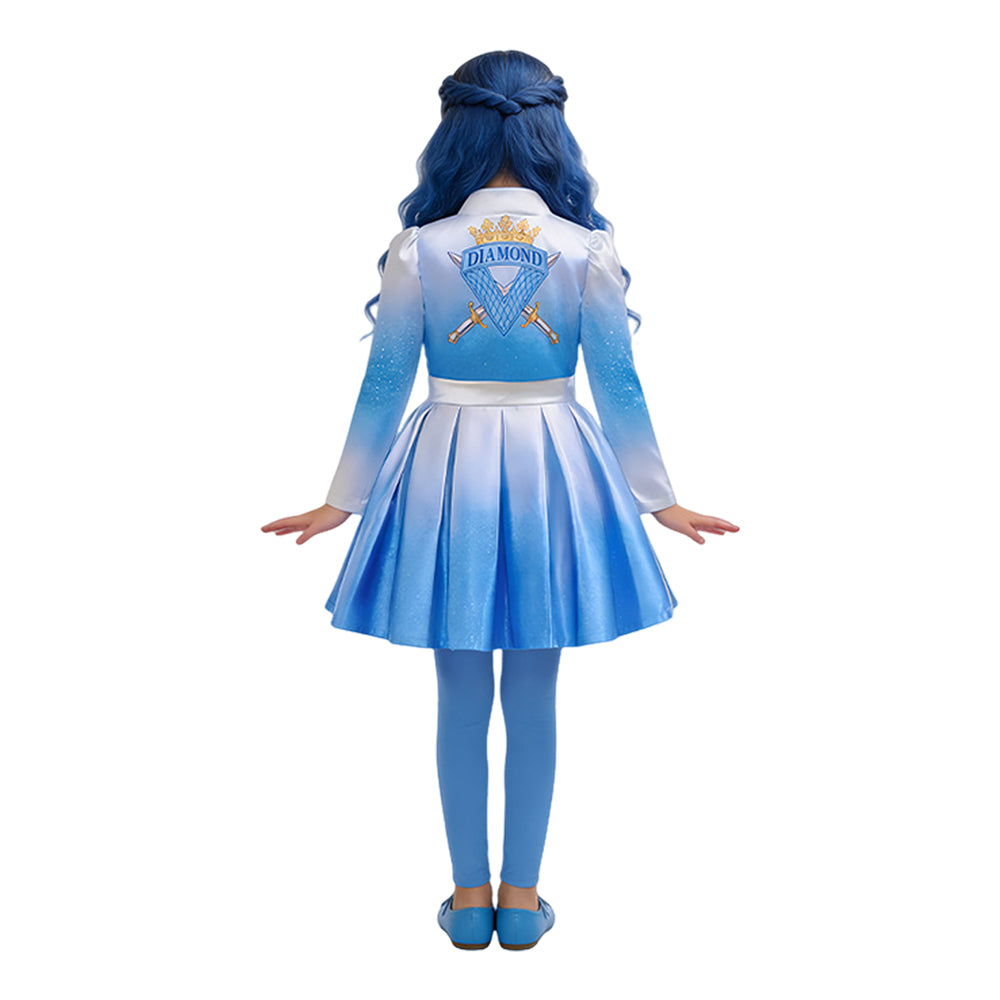 Evie Mädchen Kostüm Set Kleid Descendants Evie Cosplay Outfit