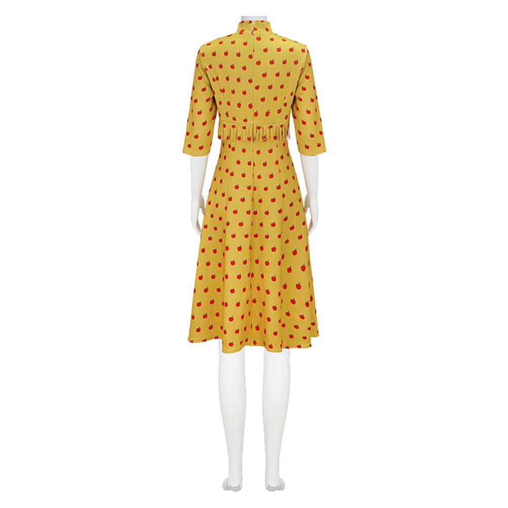 Fantastic Mr. Fox Mrs. Felicity Fox gelb Kleid Cosplay Outfit	