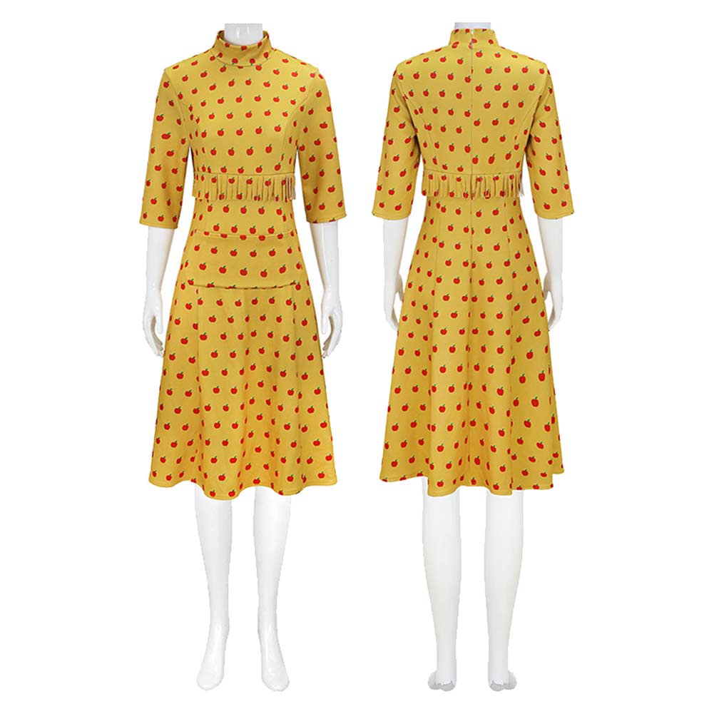Fantastic Mr. Fox Mrs. Felicity Fox gelb Kleid Cosplay Outfit	