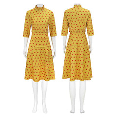 Fantastic Mr. Fox Mrs. Felicity Fox gelb Kleid Cosplay Outfit	
