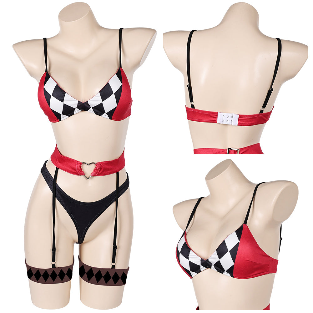 Film Joker: Folie À Deux(2024) Harley Quinn Dessous-Set Cosplay Outfits