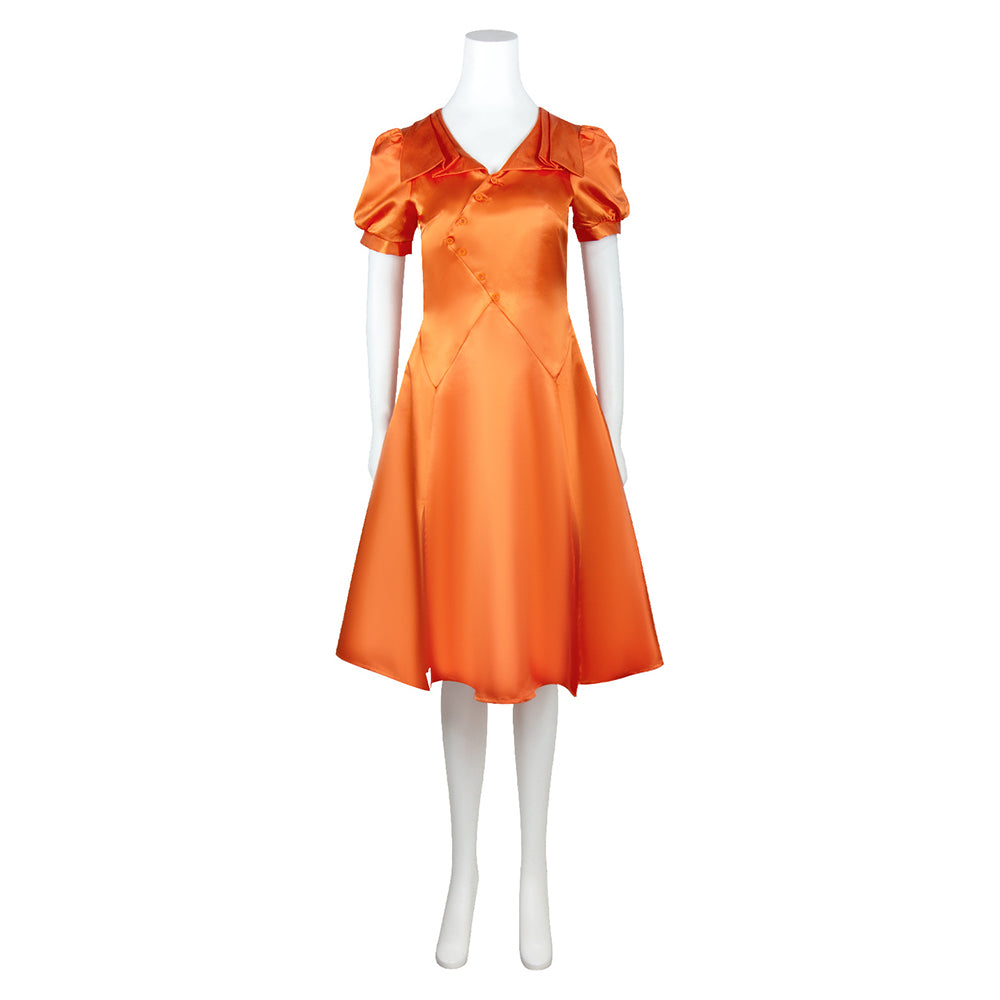 Frankenstein The Bride orange Kleid Cosplay Outfit