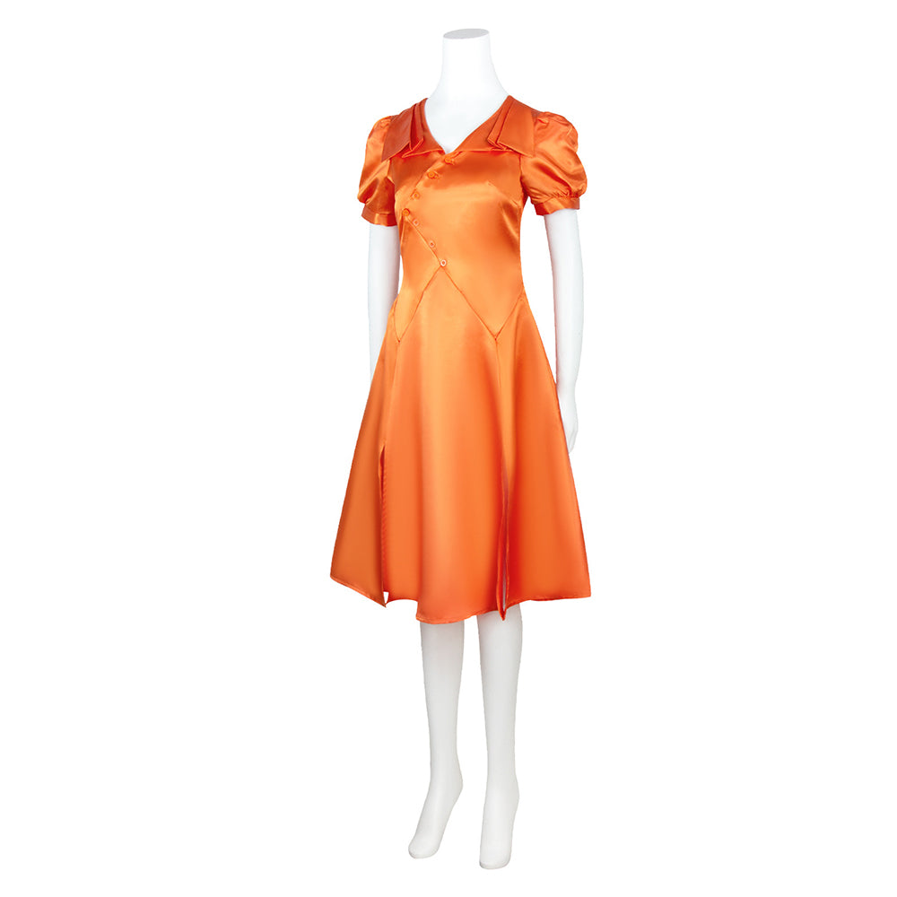 Frankenstein The Bride orange Kleid Cosplay Outfit
