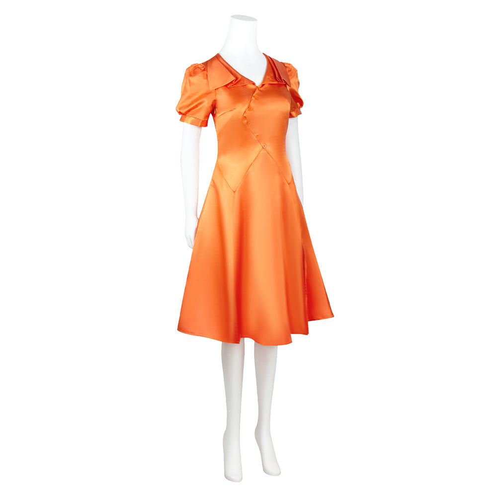 Frankenstein The Bride orange Kleid Cosplay Outfit