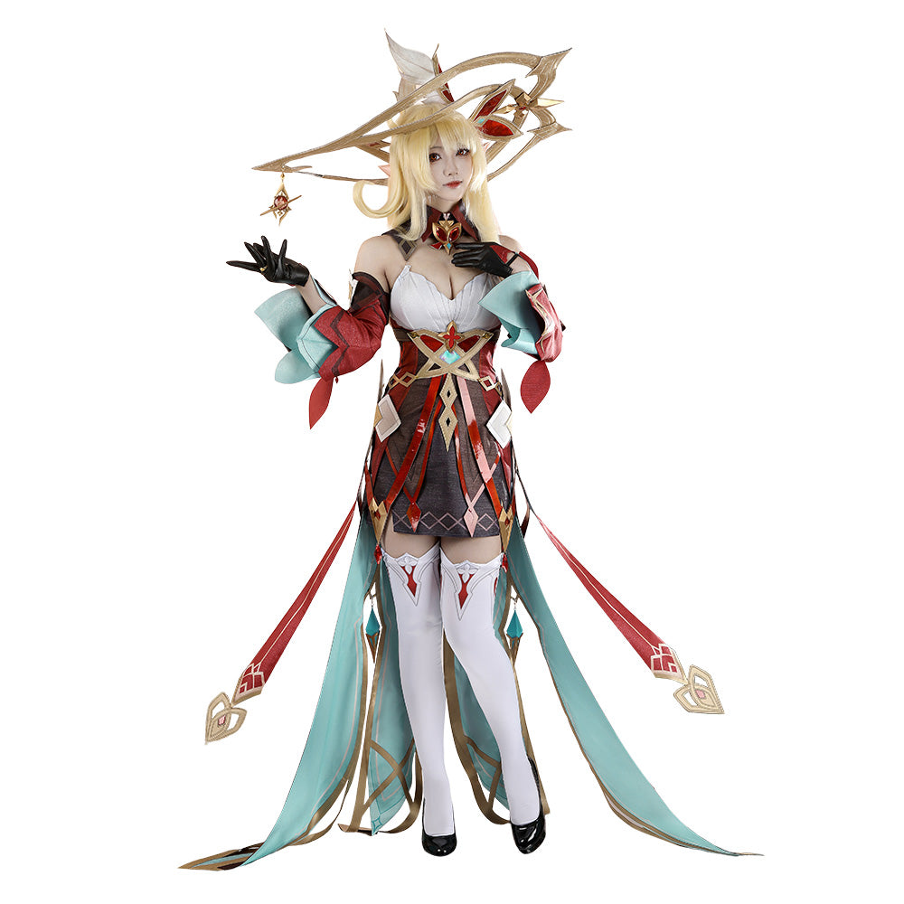 Genshin Impact Alice Kostüm Cosplay Karneval Outfits