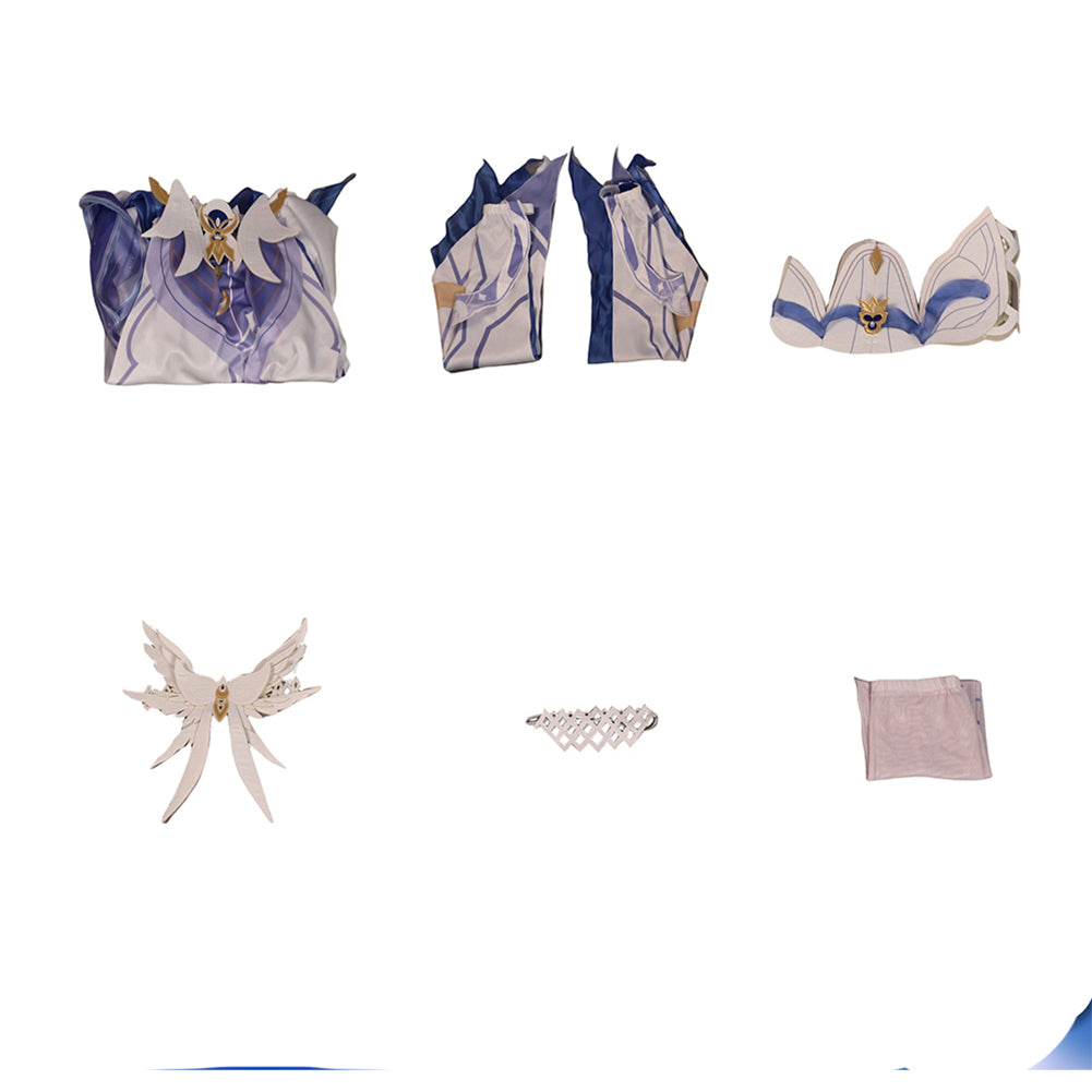 Genshin Impact Columbina Kostüm Halloween Karneval Party Cosplay Outfits