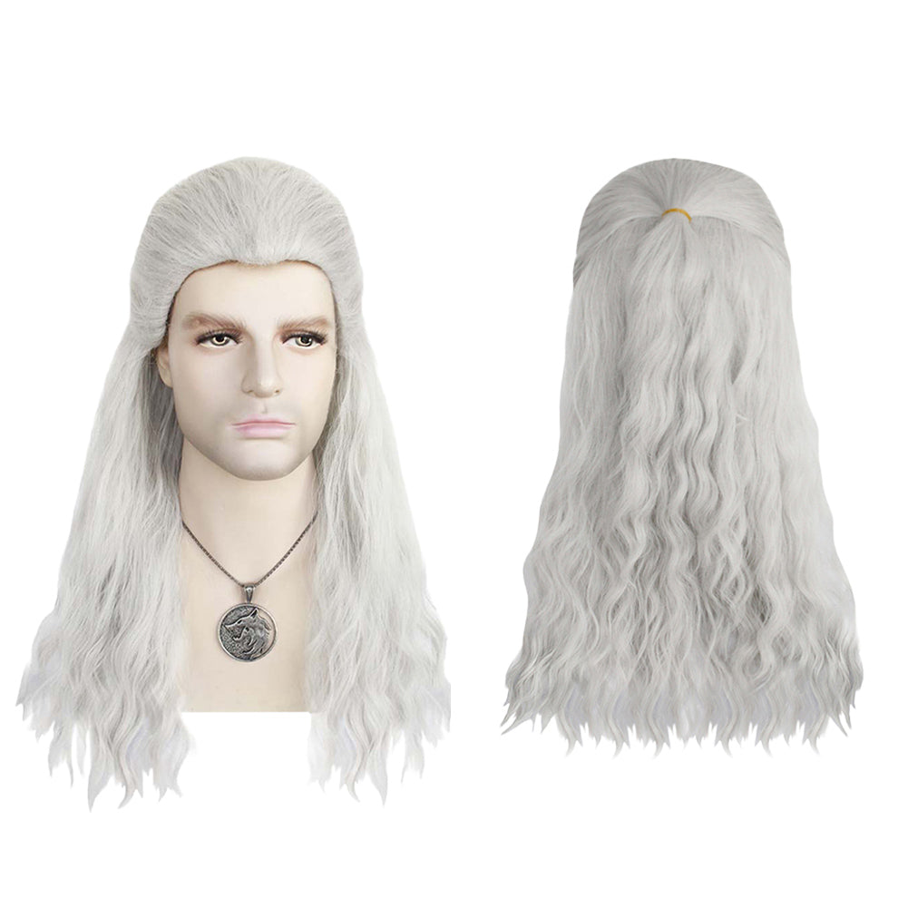 Geralt of Rivia Hitzebeständiges Haar The Witcher Geralt of Rivia Cosplay Perücke 