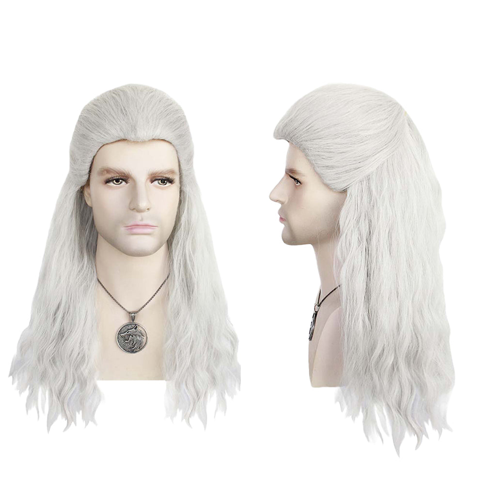 Geralt of Rivia Hitzebeständiges Haar The Witcher Geralt of Rivia Cosplay Perücke 