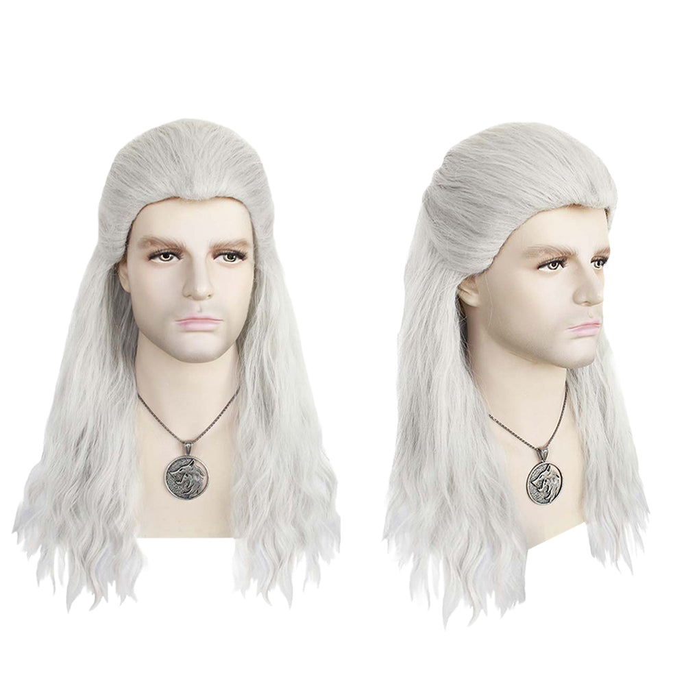 Geralt of Rivia Hitzebeständiges Haar The Witcher Geralt of Rivia Cosplay Perücke 
