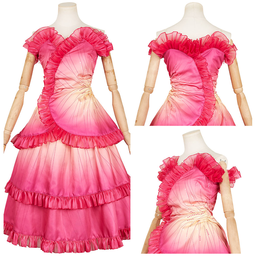 Glinda Damen rosa Kleid Wicked Glinda Cosplay Kostüm