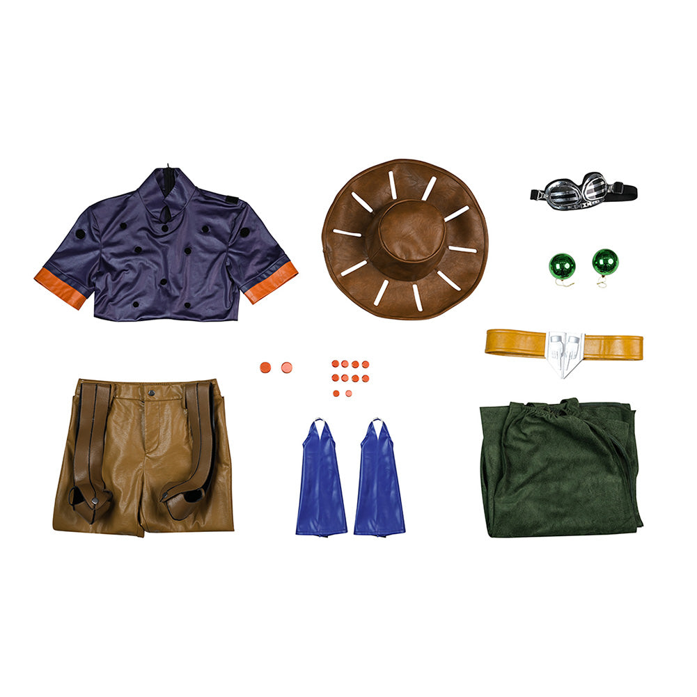 Gyro Zeppeli Kostüm Set JoJo‘s Bizarre Adventure Gyro Cosplay Halloween Outfit