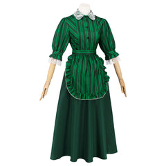 Haunted Mansion Maid grün Dienstmädchen Kleid Cosplay Kostüm