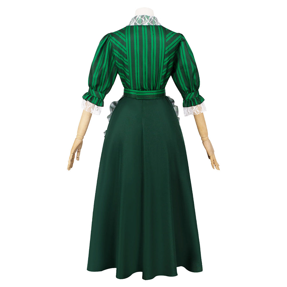Haunted Mansion Maid grün Dienstmädchen Kleid Cosplay Kostüm