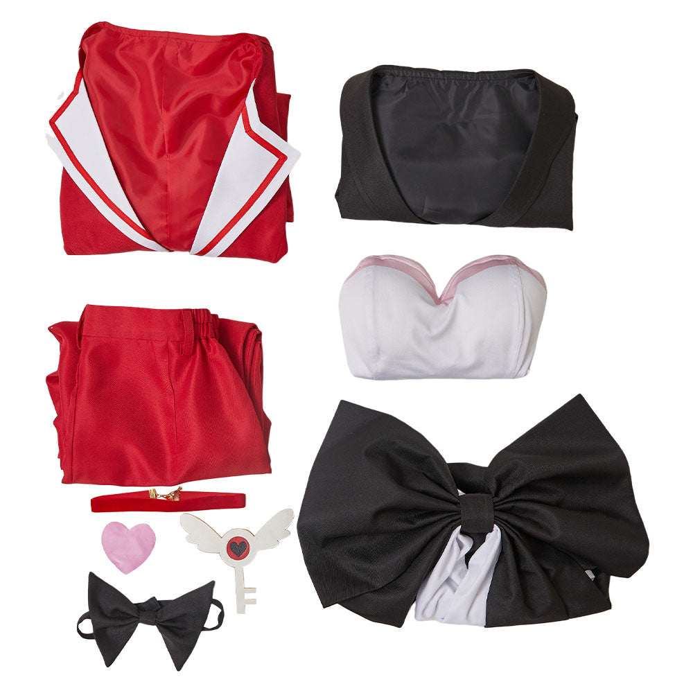 Hazbin Hotel 2025 Angel Dust rot Kostüm Hellaverse Cosplay Outfits