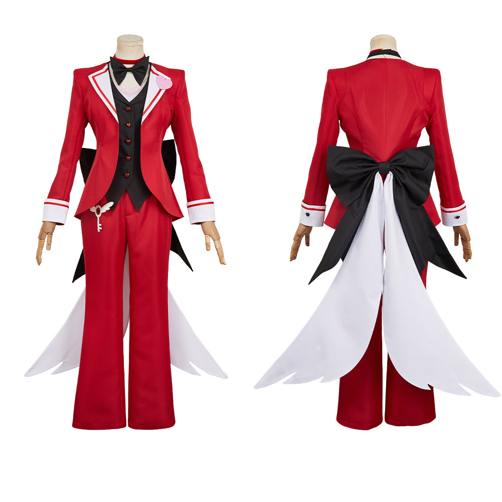 Hazbin Hotel 2025 Angel Dust rot Kostüm Hellaverse Cosplay Outfits