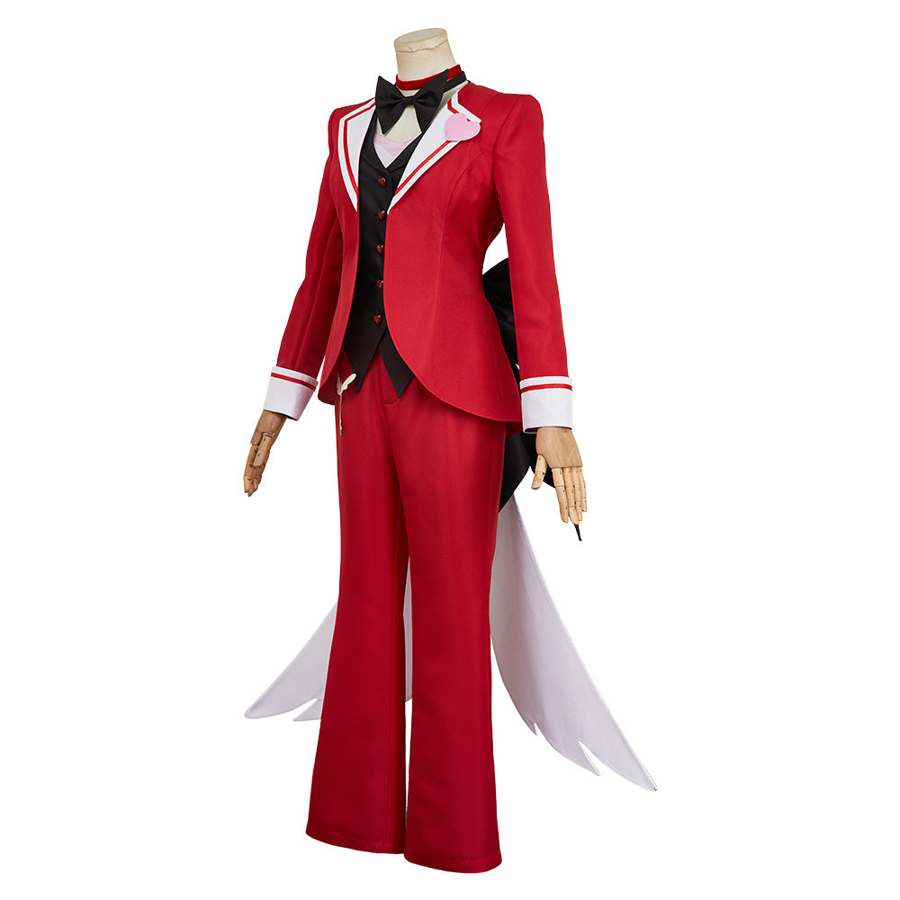 Hazbin Hotel 2025 Angel Dust rot Kostüm Hellaverse Cosplay Outfits