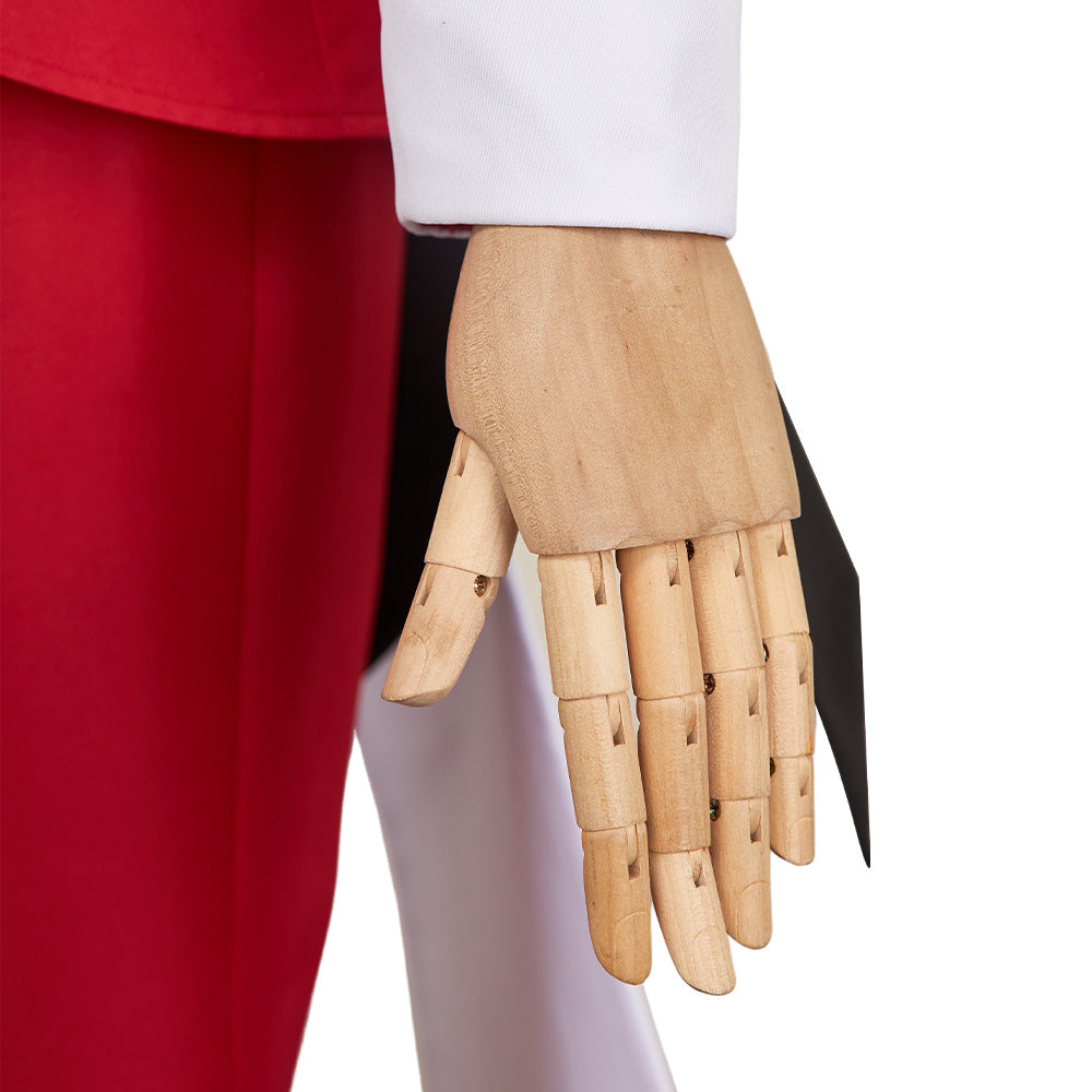 Hazbin Hotel 2025 Angel Dust rot Kostüm Hellaverse Cosplay Outfits