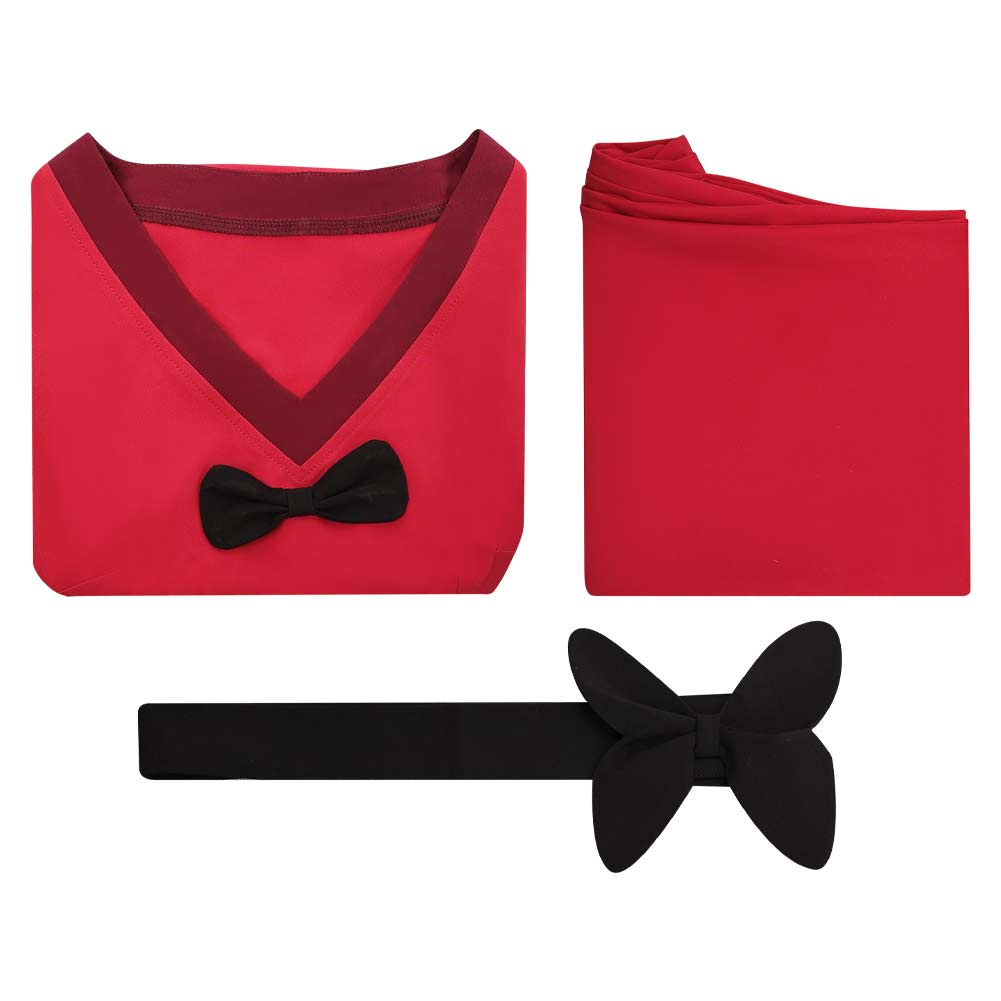 Hazbin Hotel 2025 Charlotte Morningstar rot Kostüm Set Charlie Cosplay Outfits