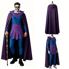 He-Man lila blau Kostüm Set Masters of the Universe Cosplay Outfit