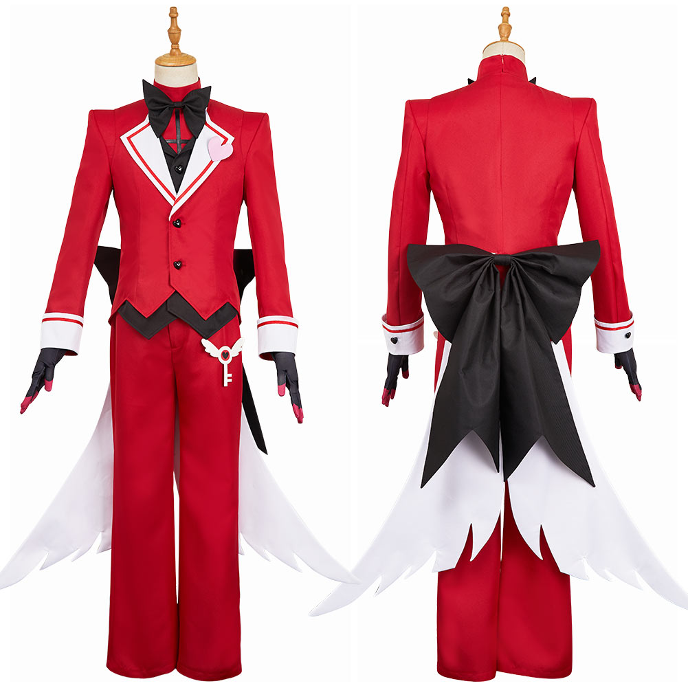 Hellaverse Alastor rot Kostüm Set Hazbin Hotel 2025 Alastor Cosplay Outfits