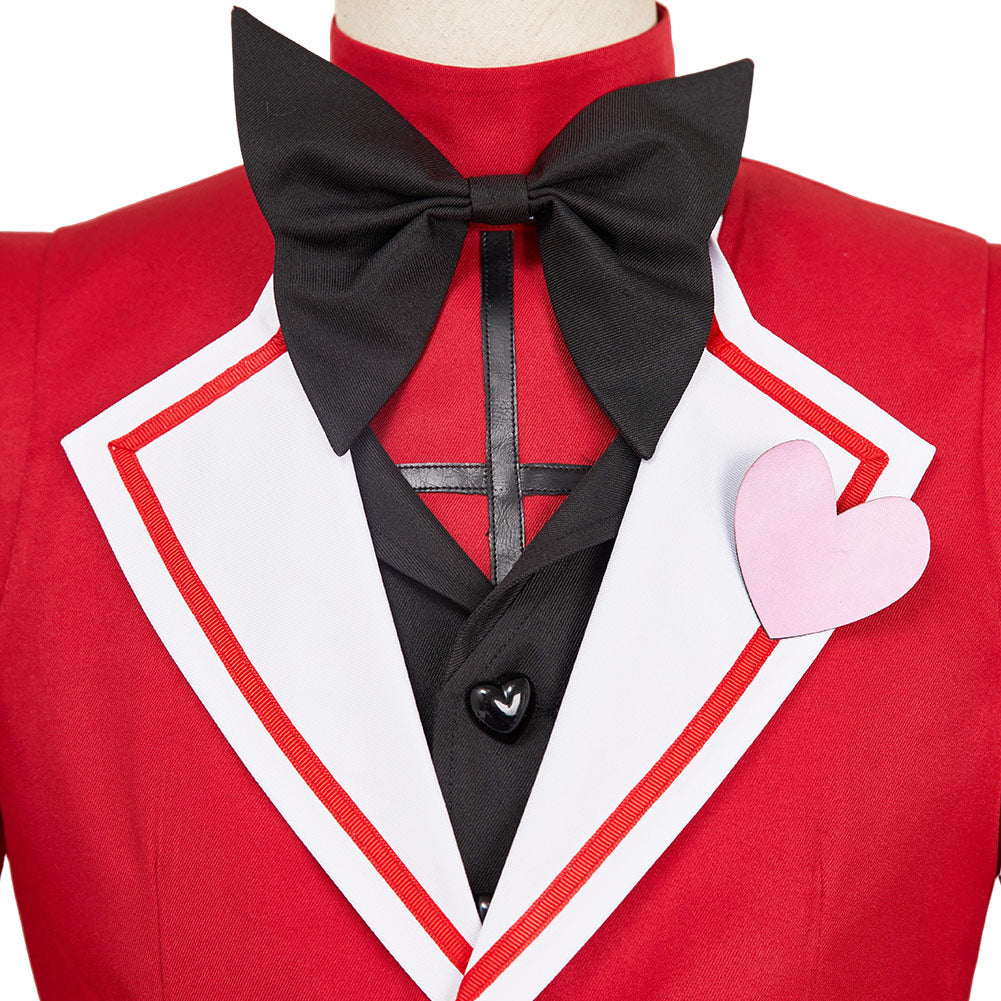 Hellaverse Alastor rot Kostüm Set Hazbin Hotel 2025 Alastor Cosplay Outfits