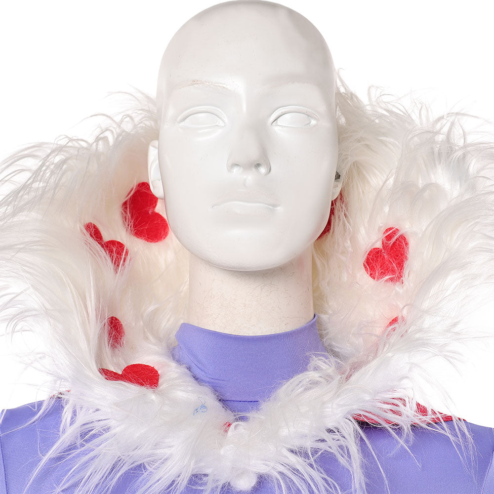 Hellaverse Valentino lila Outfit Hazbin Hotel 2025 Valentino Cosplay Kostüm