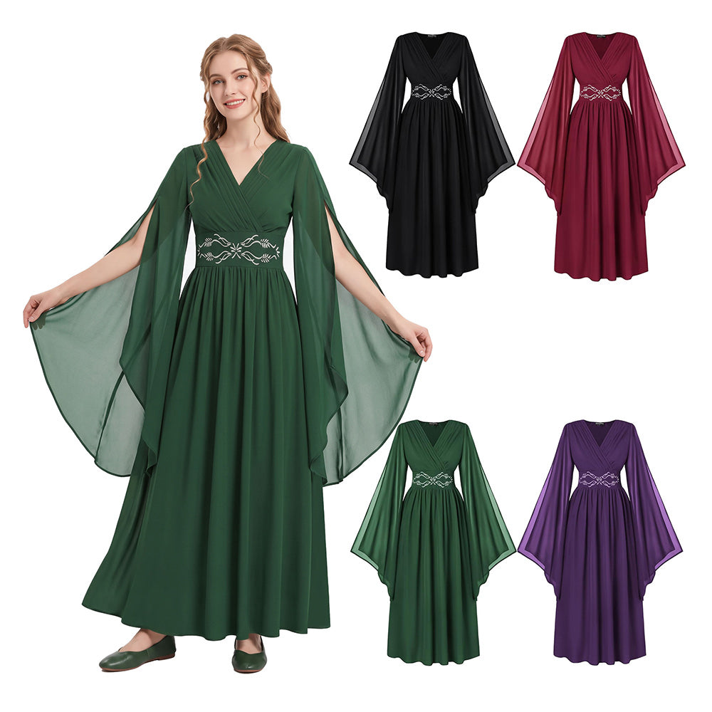 Renaissancerobe Hexe Mittelalterkleid Renaissance Gewand Latverian Halloween Karneval Kostüm