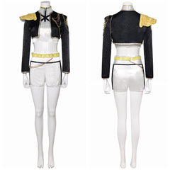 Huntrix Rumi Gold schwarz weiß Kostüm Cosplay Outfits