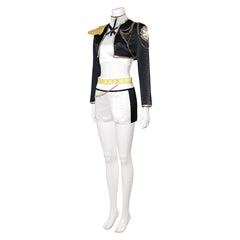 Huntrix Rumi Gold schwarz weiß Kostüm Cosplay Outfits