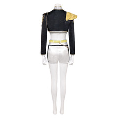 Huntrix Rumi Gold schwarz weiß Kostüm Cosplay Outfits