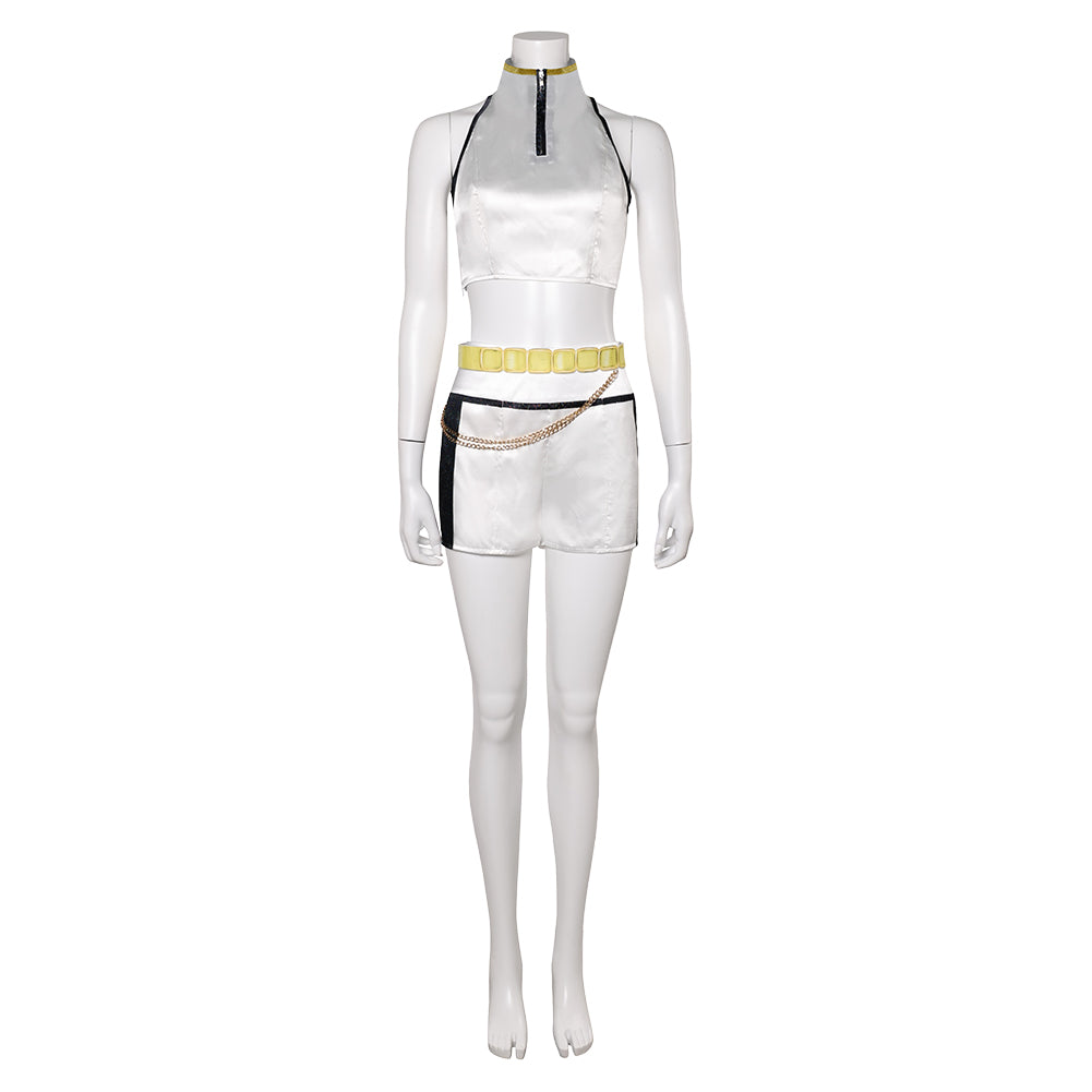 Huntrix Rumi Gold schwarz weiß Kostüm Cosplay Outfits