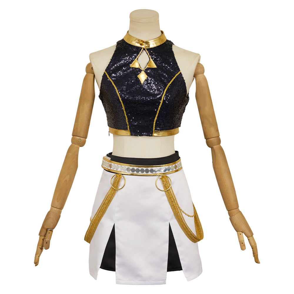 Huntrix Zoey Golden schwarz Kostüm Kpop Demon Hunters Mira Cosplay Outfits