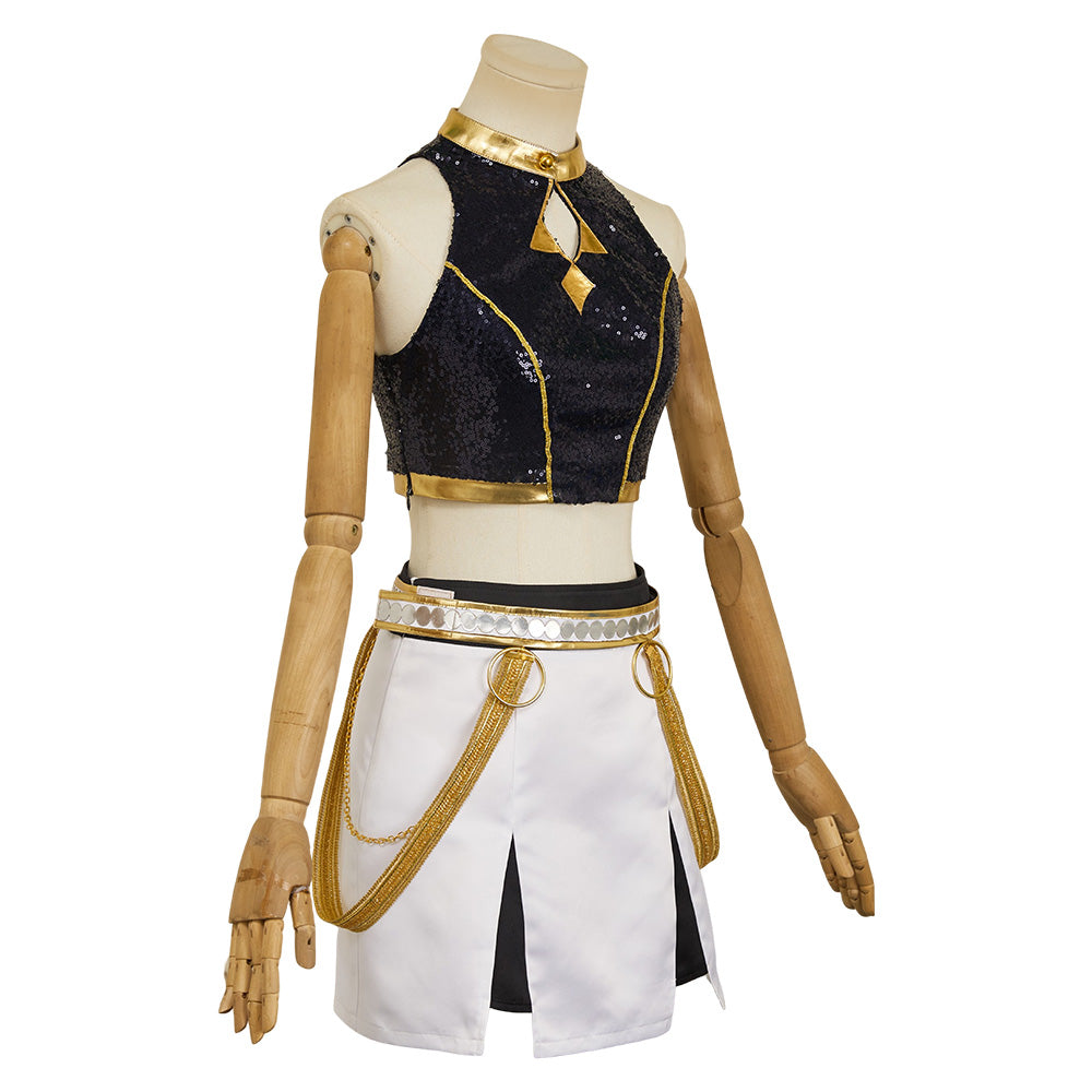 Huntrix Zoey Golden schwarz Kostüm Kpop Demon Hunters Mira Cosplay Outfits