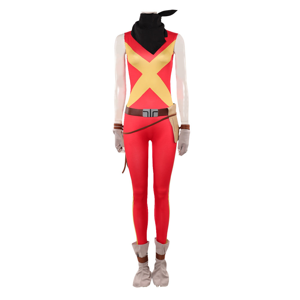Jean Grey rot Jumpsuit X-Men '97 Jean Cosplay Outfit