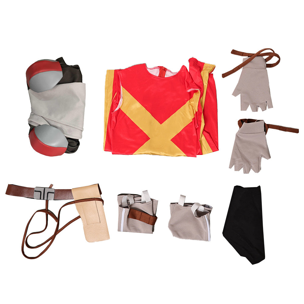 Jean Grey rot Jumpsuit X-Men '97 Jean Cosplay Outfit
