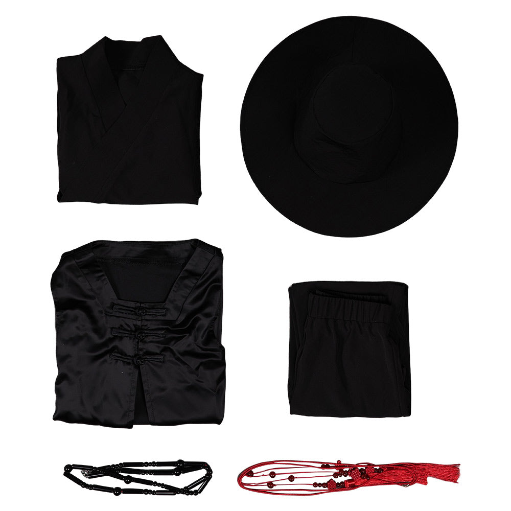 Jinu Saja schwarz Kostüm Set Kpop Demon Hunters Saja Boys Jinu Saja Cosplay Outfits