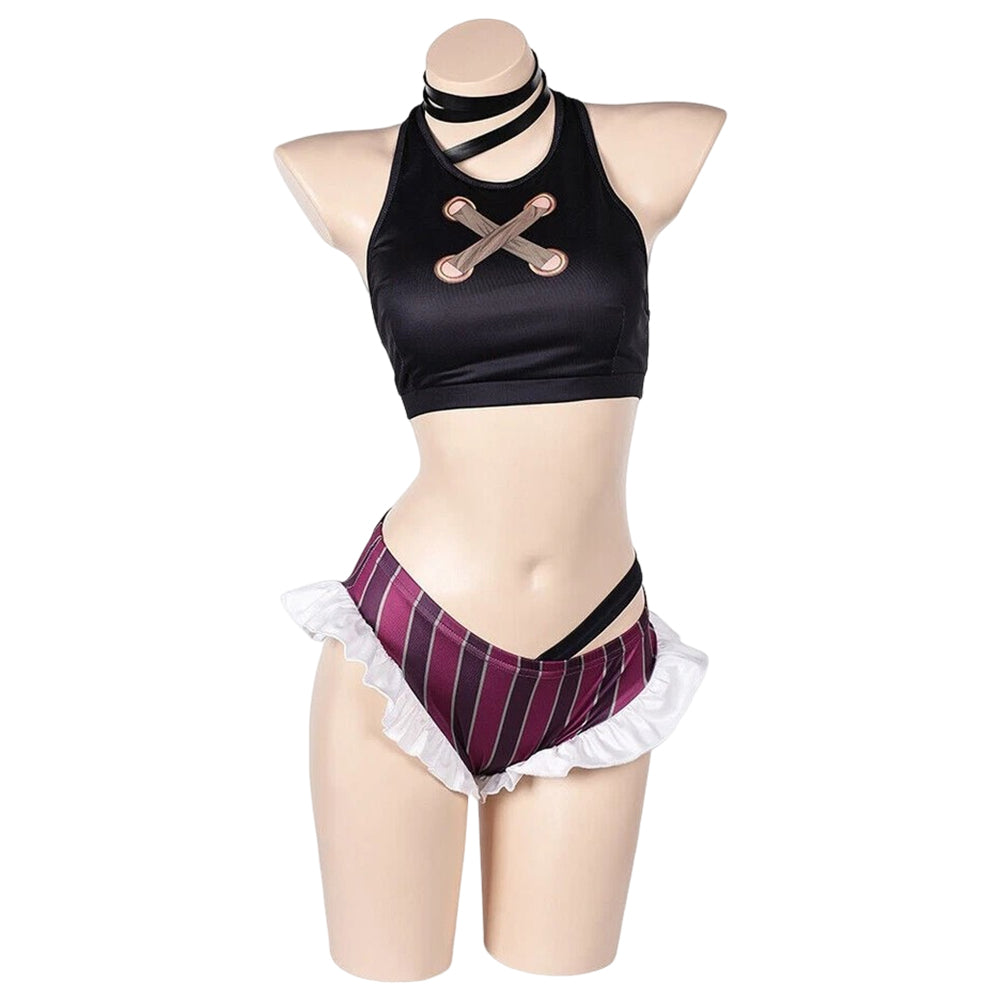 Jinx Kostüm Set Bikini League of Legends Jinx Cosplay Outfit