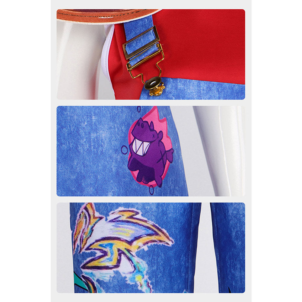 Jo blau Kostüm Set Die vergessene Insel Jo Cosplay Outfit