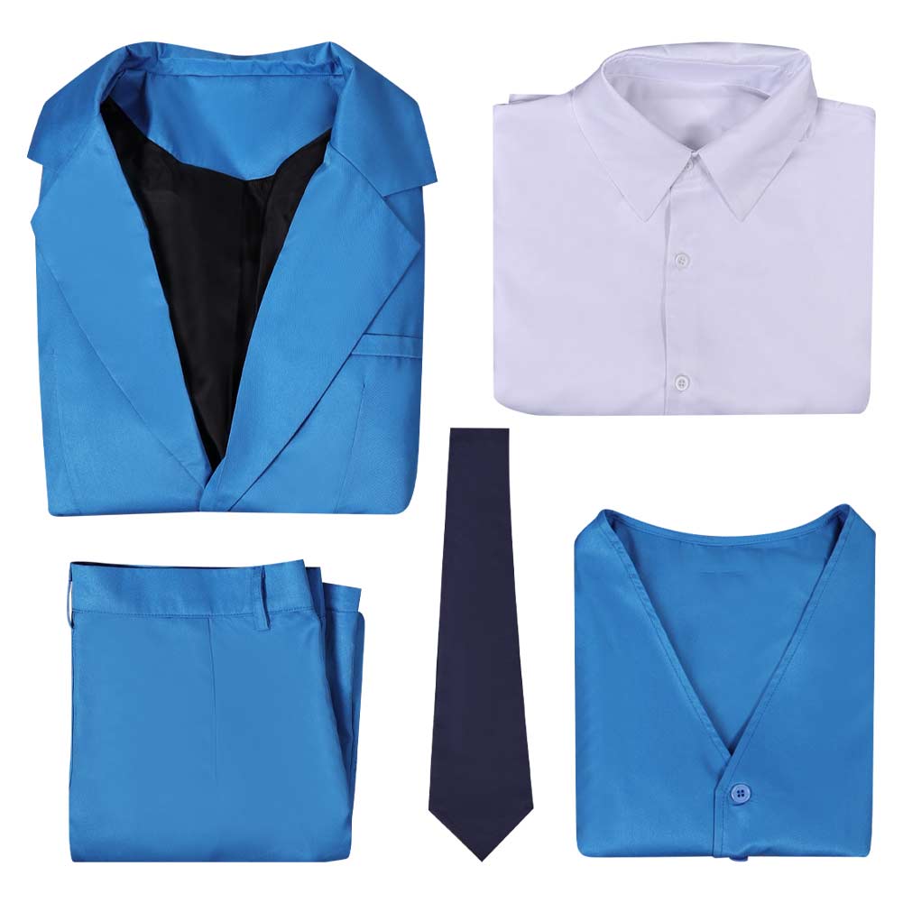 Joker Blau Anzug Joker 2024 Joker: Folie à Deux Cosplay Kostüm Set