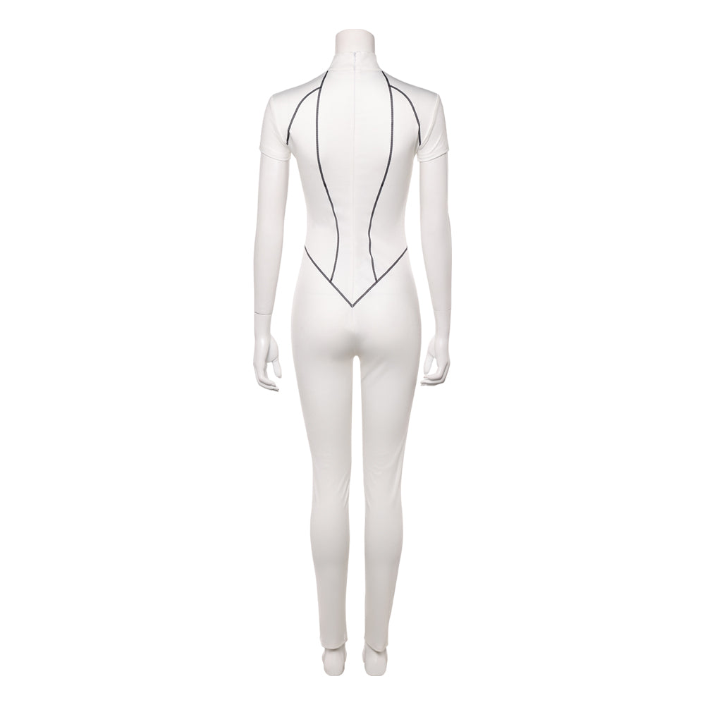 Kali Prasad weiß Jumpsuit Stranger Things Kali Cosplay Outfit