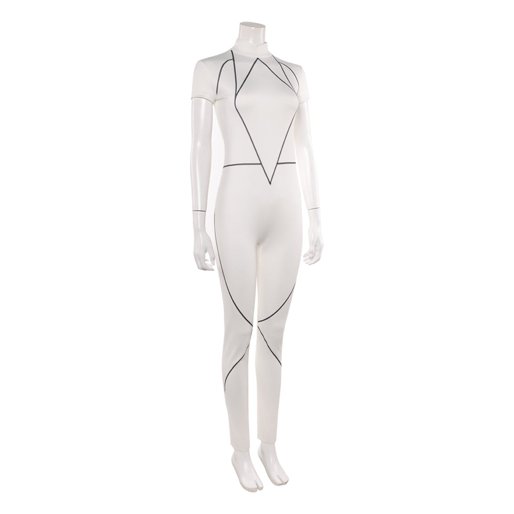 Kali Prasad weiß Jumpsuit Stranger Things Kali Cosplay Outfit