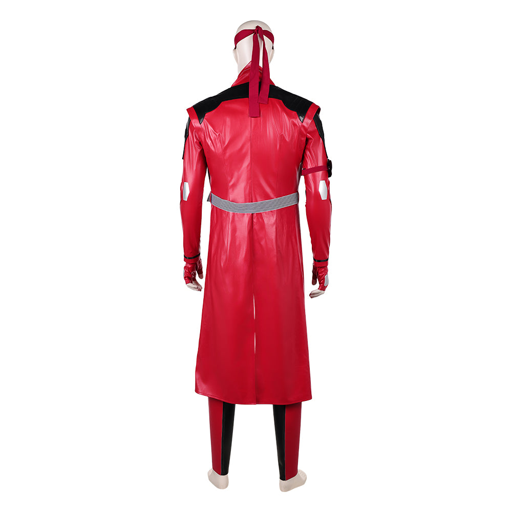 Kenshi rot Kostüm Set Mortal Kombat Film Kenshi Takahashi Cosplay Outfit